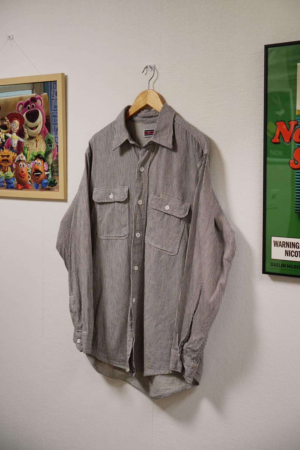 80~90’s Big Mac 히코리 스트라이프 워크 셔츠 상품이미지6