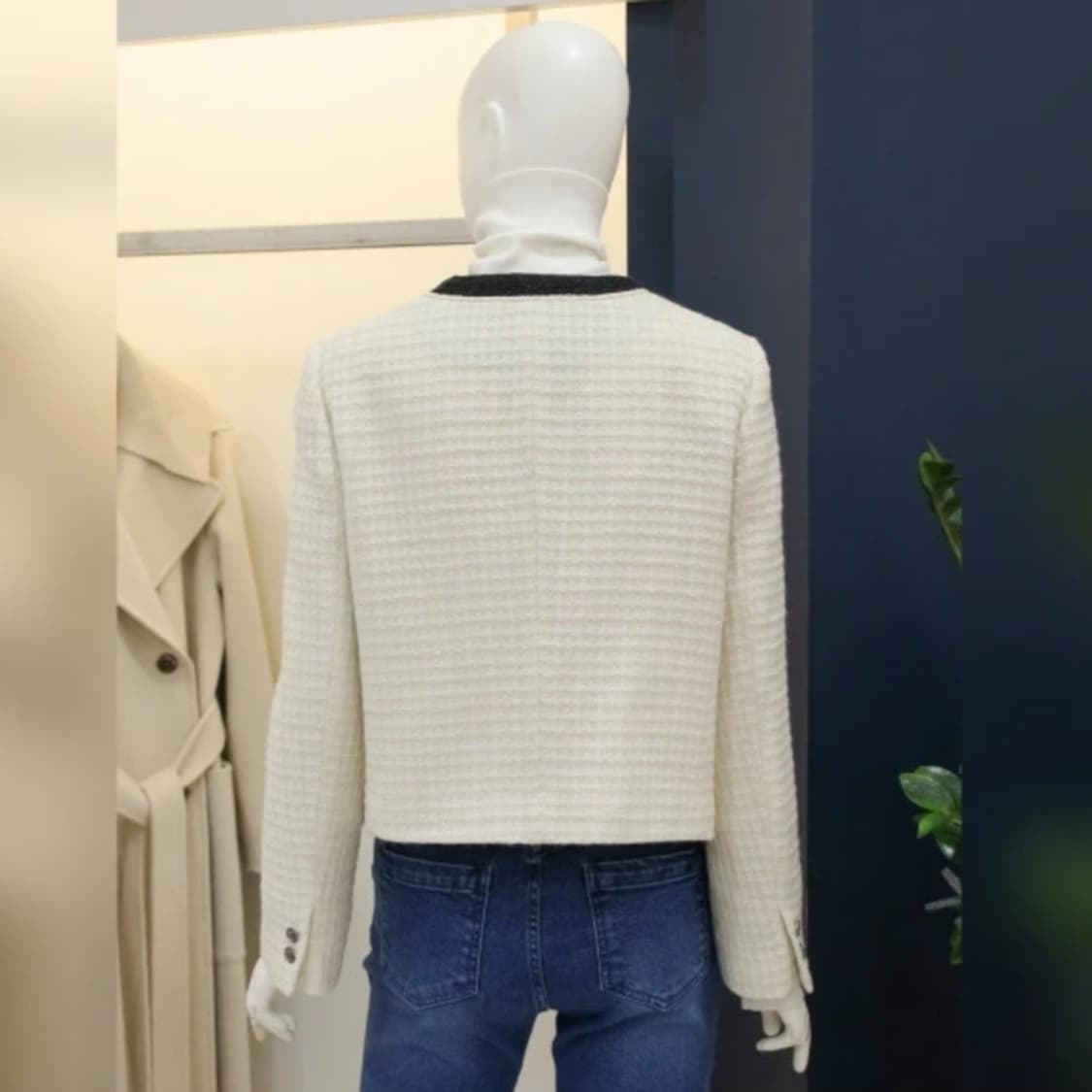 (블랙색상) 나이스클랍 트위드자켓  55사이즈 상품이미지3