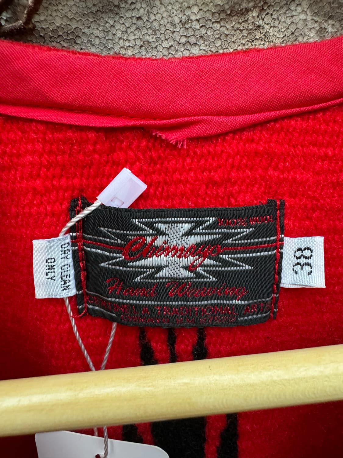 센티넬라 나바호 네이티브 무늬 구형라벨 오르테가 치마요 베스트 조끼 레드 상품이미지8