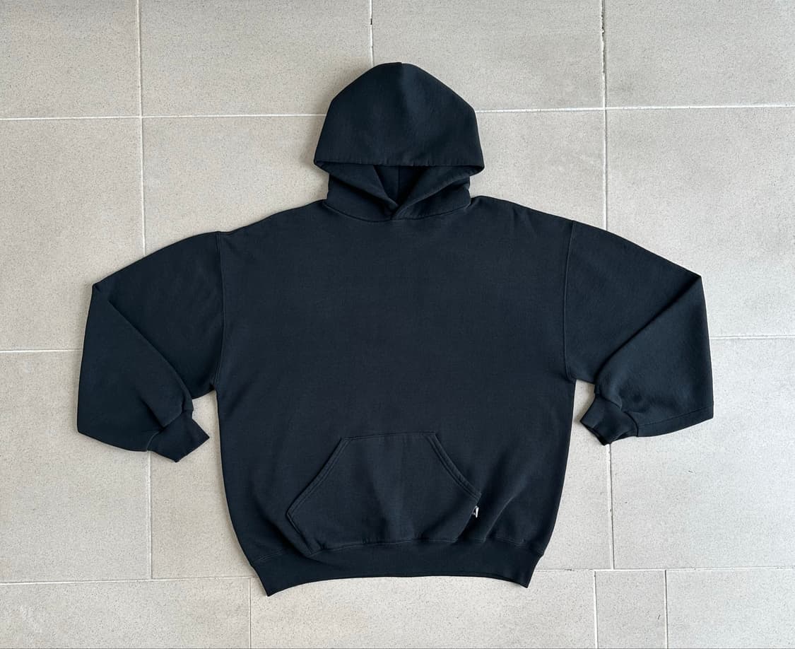 90s 빈티지 러셀 후드 블랙 XL USA 상품이미지1