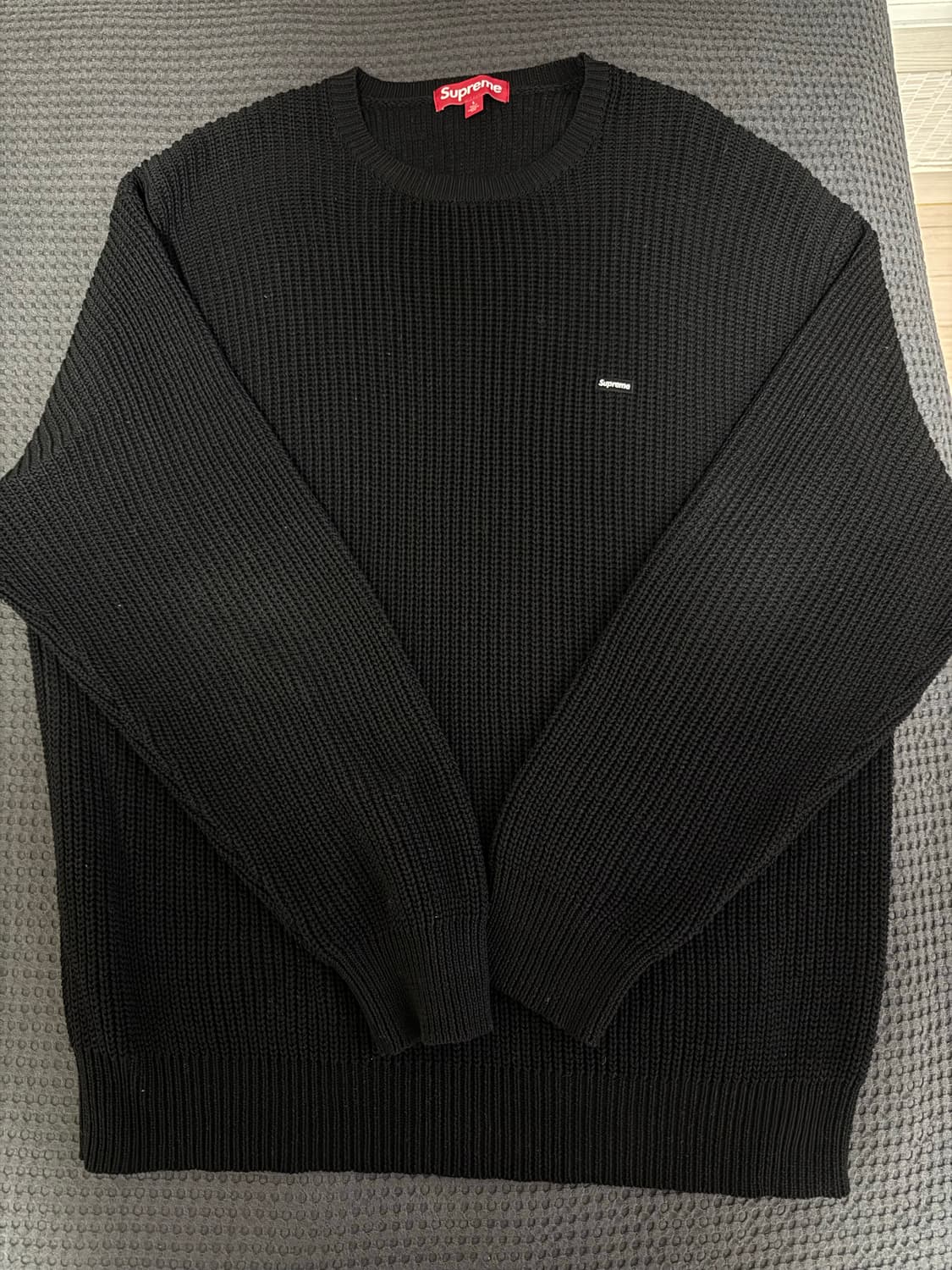 [L] supreme ribbed sweater 블랙 상품이미지2