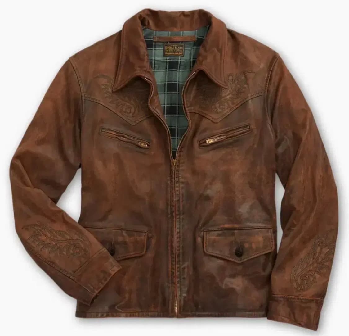 rrl 엠브로이디 레더 자켓 m 상품이미지1