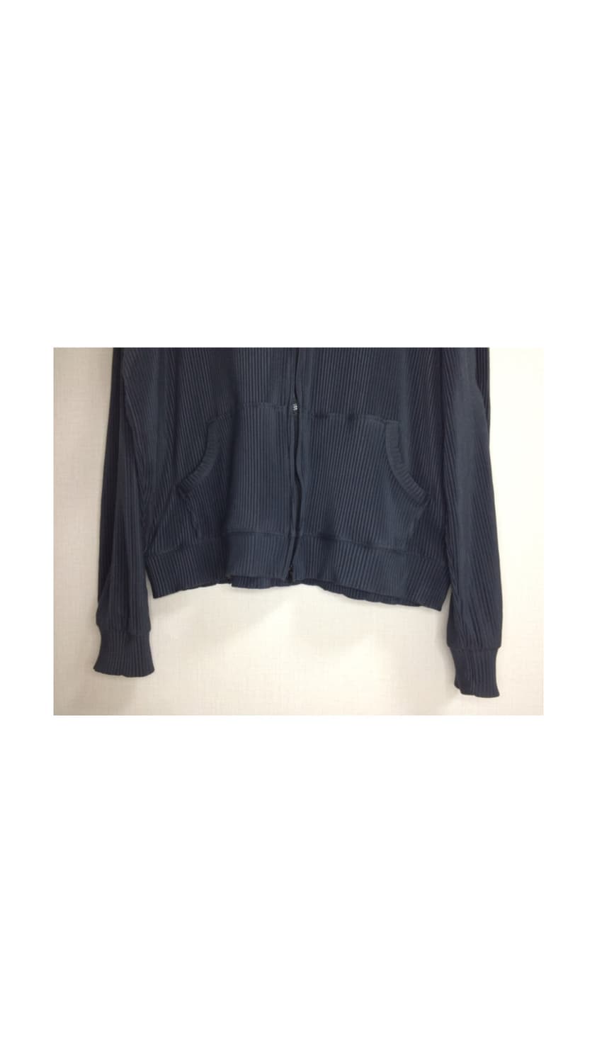 빈티지 플리츠 네이비 박시 후드집업 상품이미지4