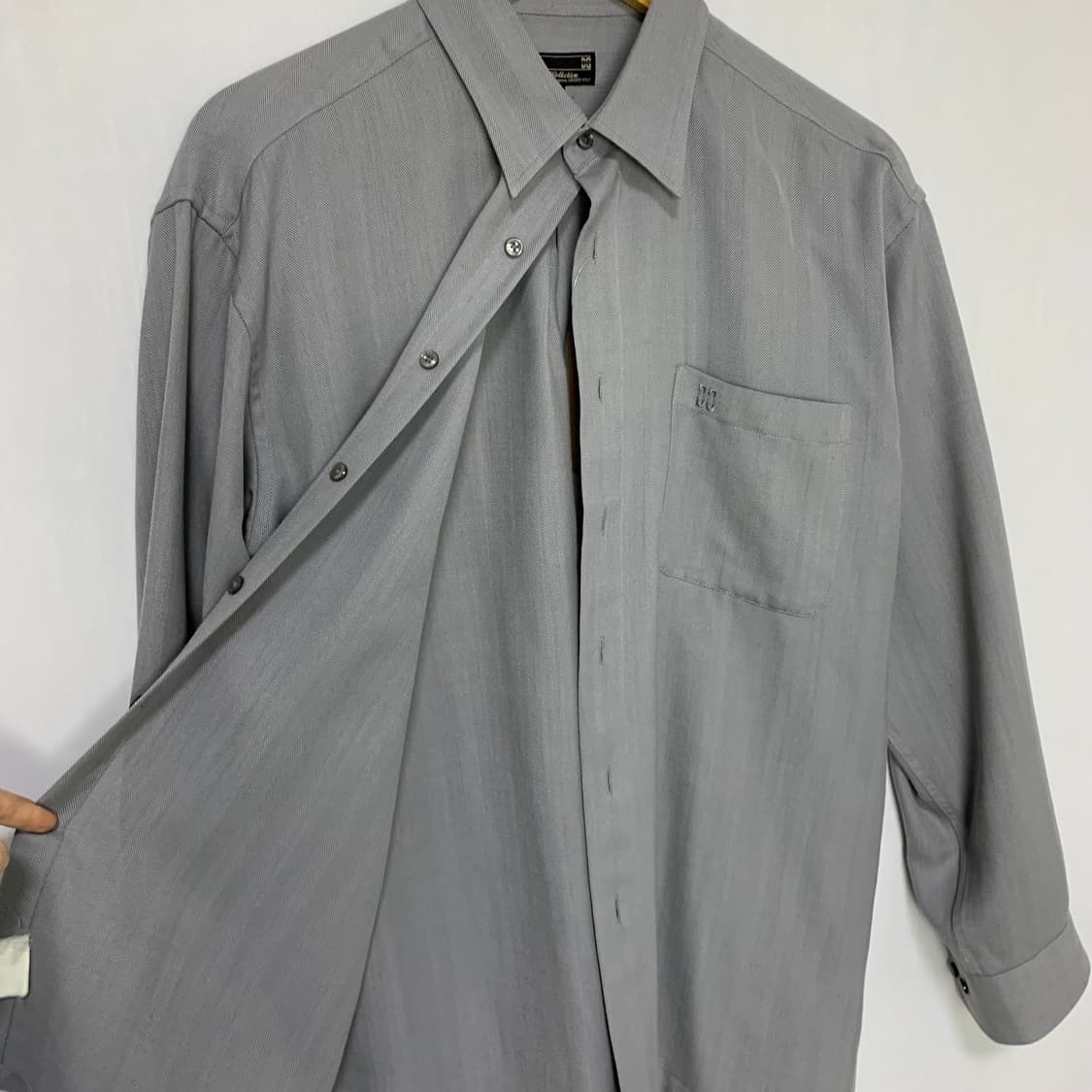 닥스 DAKS 베이직 그레이 셔츠 남성 105 남녀공용 빈티지 상품이미지5