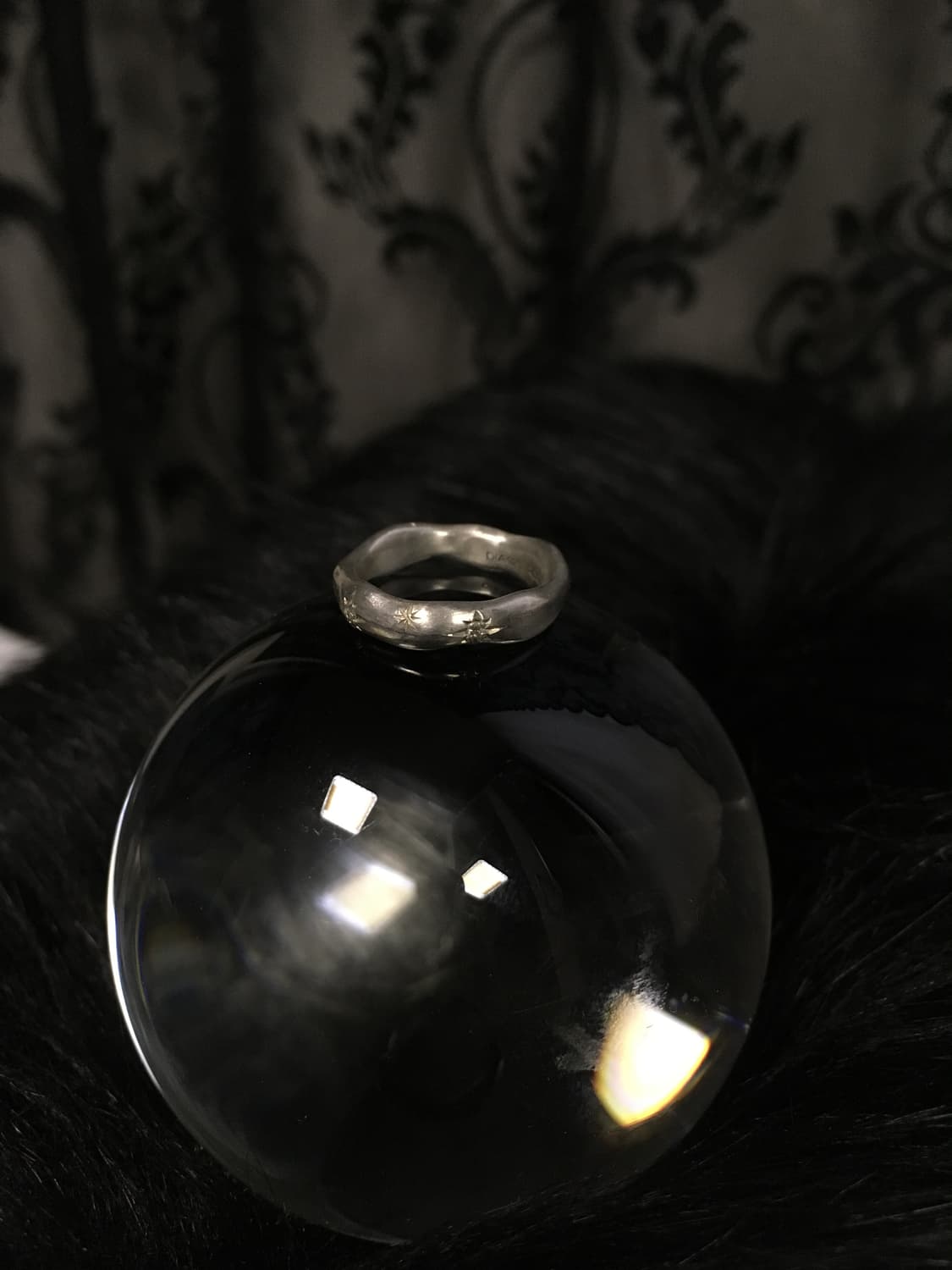 Silver 925 물결 별빛 링 반지 상품이미지2