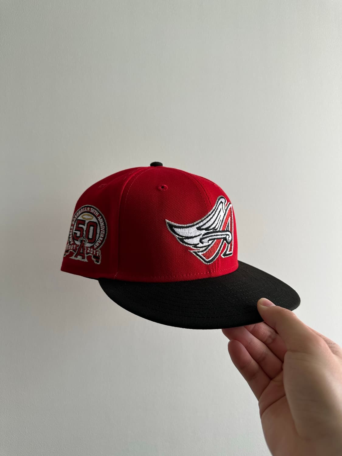 희귀 뉴에라 59fifty LA ANGELS 레드 피티드캡 상품이미지1