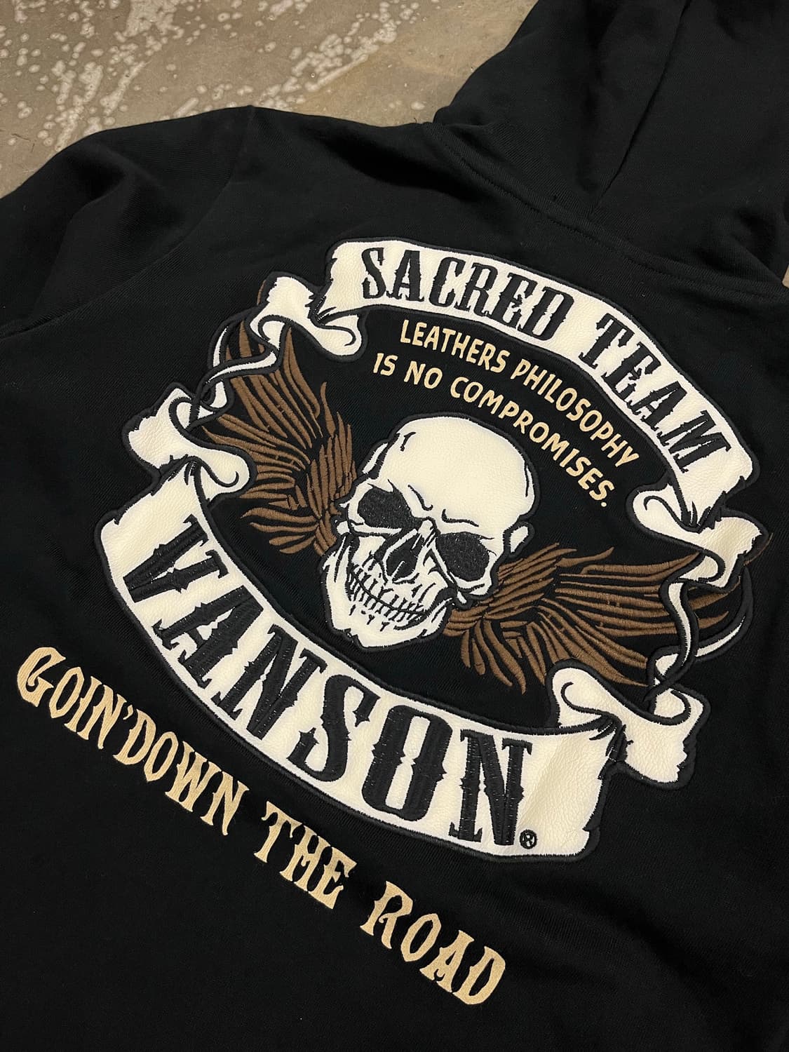 밴슨 스컬 후드집업 블랙 S  상품이미지5