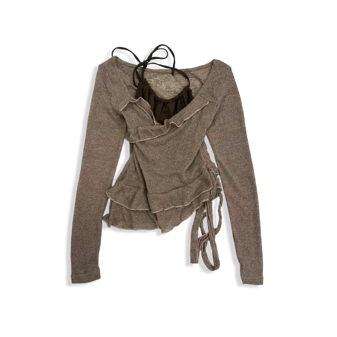 Hippie Unbalance Layering Top 상품이미지1