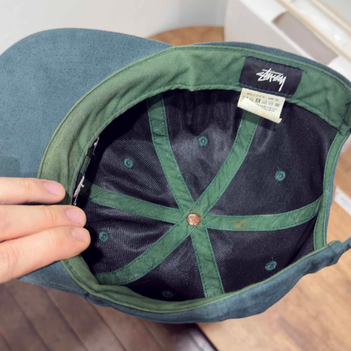 스투시 스웨이드 로고 볼캡 상품이미지8