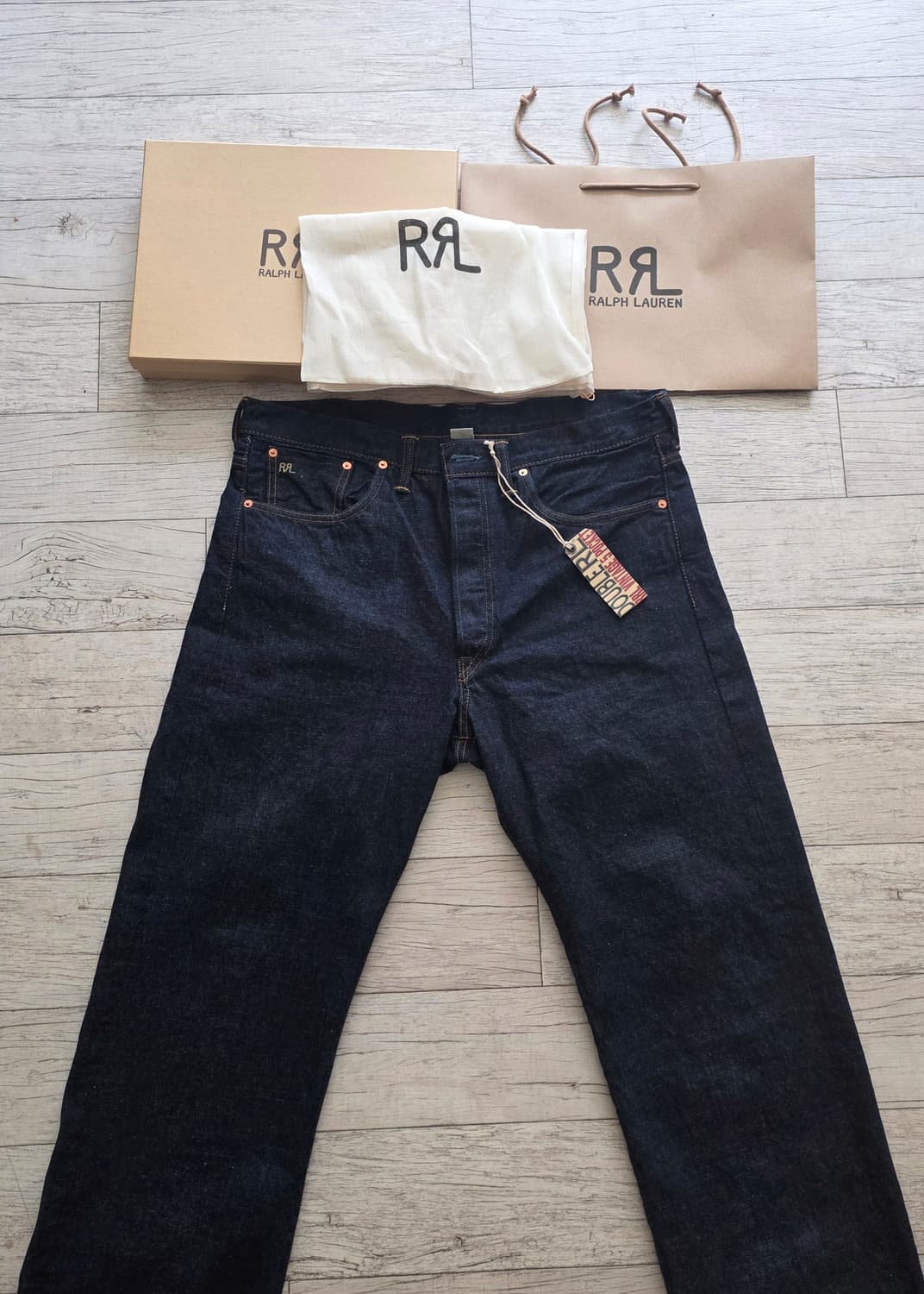 RRL 더블알엘 빈티지 파이브포켓 이스트웨스트 셀비지 데님 팬츠 상품이미지1