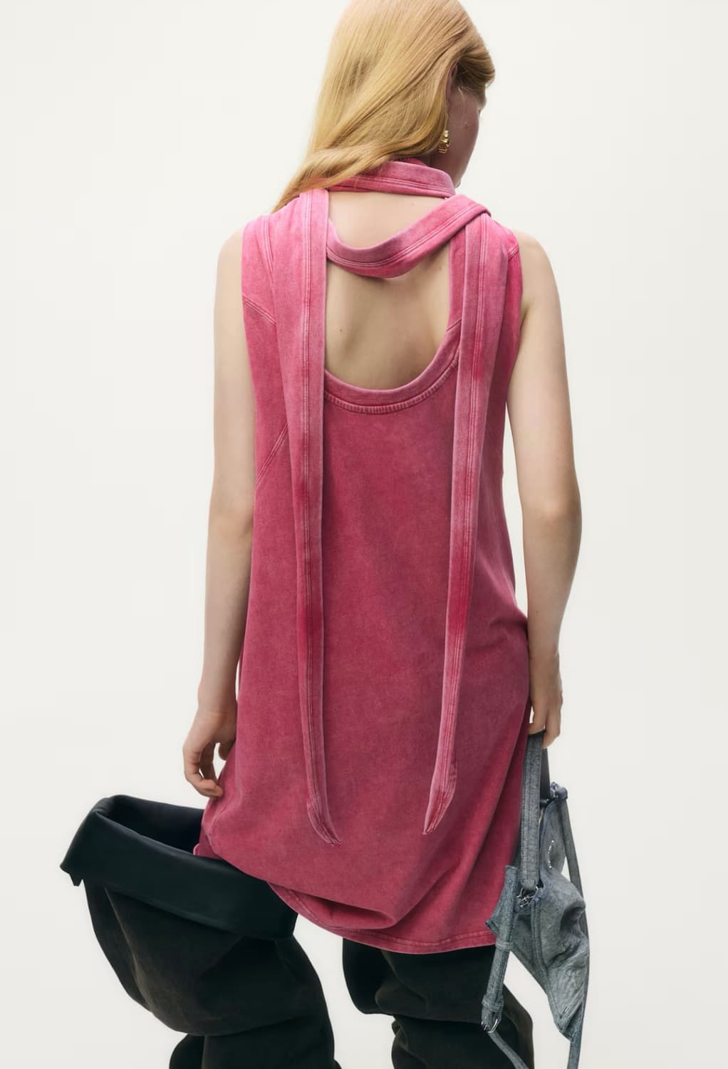 H&M 글렌마틴스 타이 디테일 미니 드레스 상품이미지3