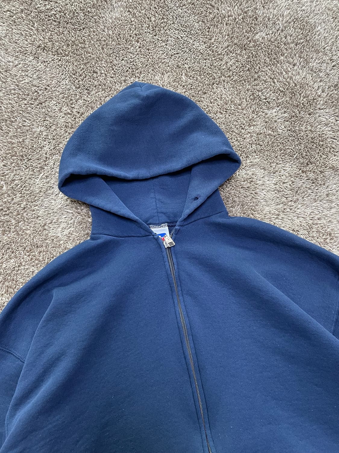 90s russell athletic hoodie zip navy 상품이미지2