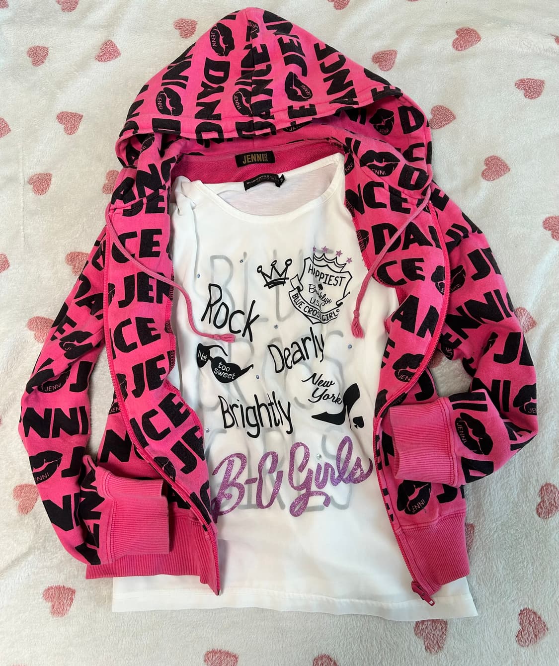 핑크 갸루 st 상의아우터 셋업 상품이미지1