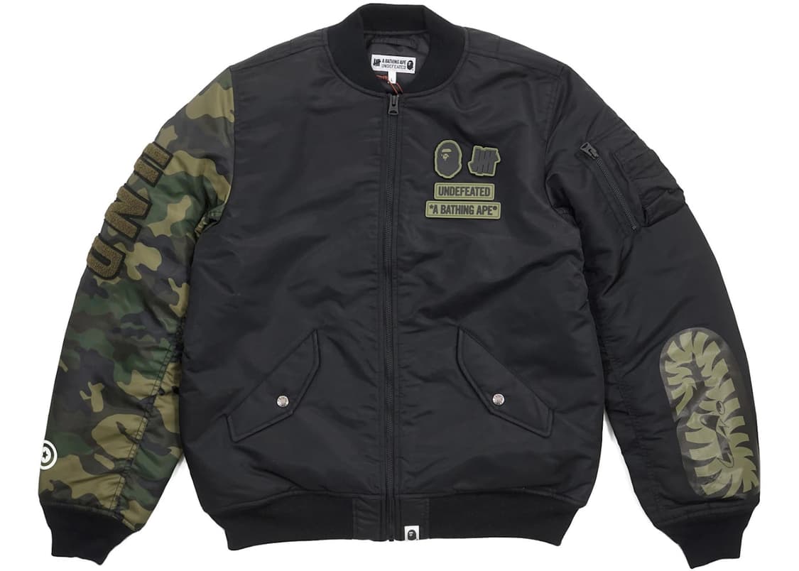Bape x Undefeated 베이프 x 언디피티드 ma-1 점퍼 상품이미지1
