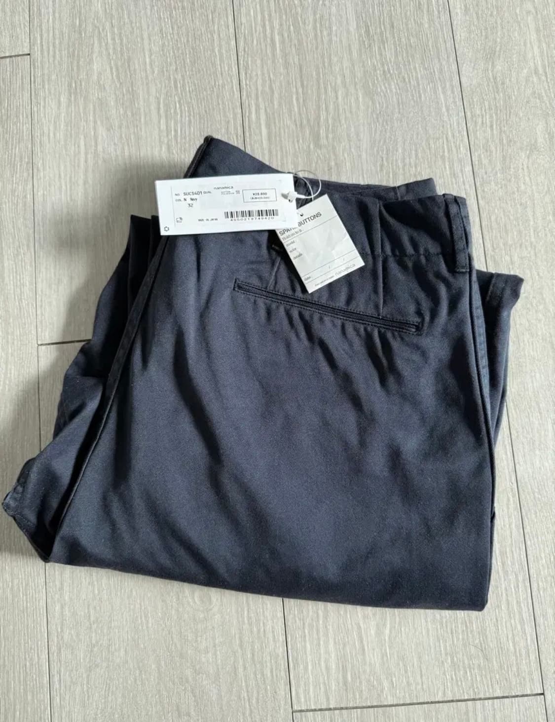 나나미카 와이드치노 네이비 32사이즈 판매 상품이미지1