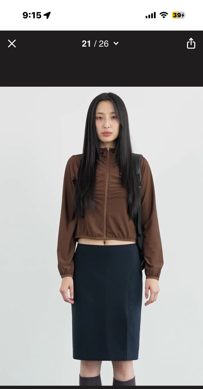 미스치프 미디 슬릿 스커트 상품이미지2