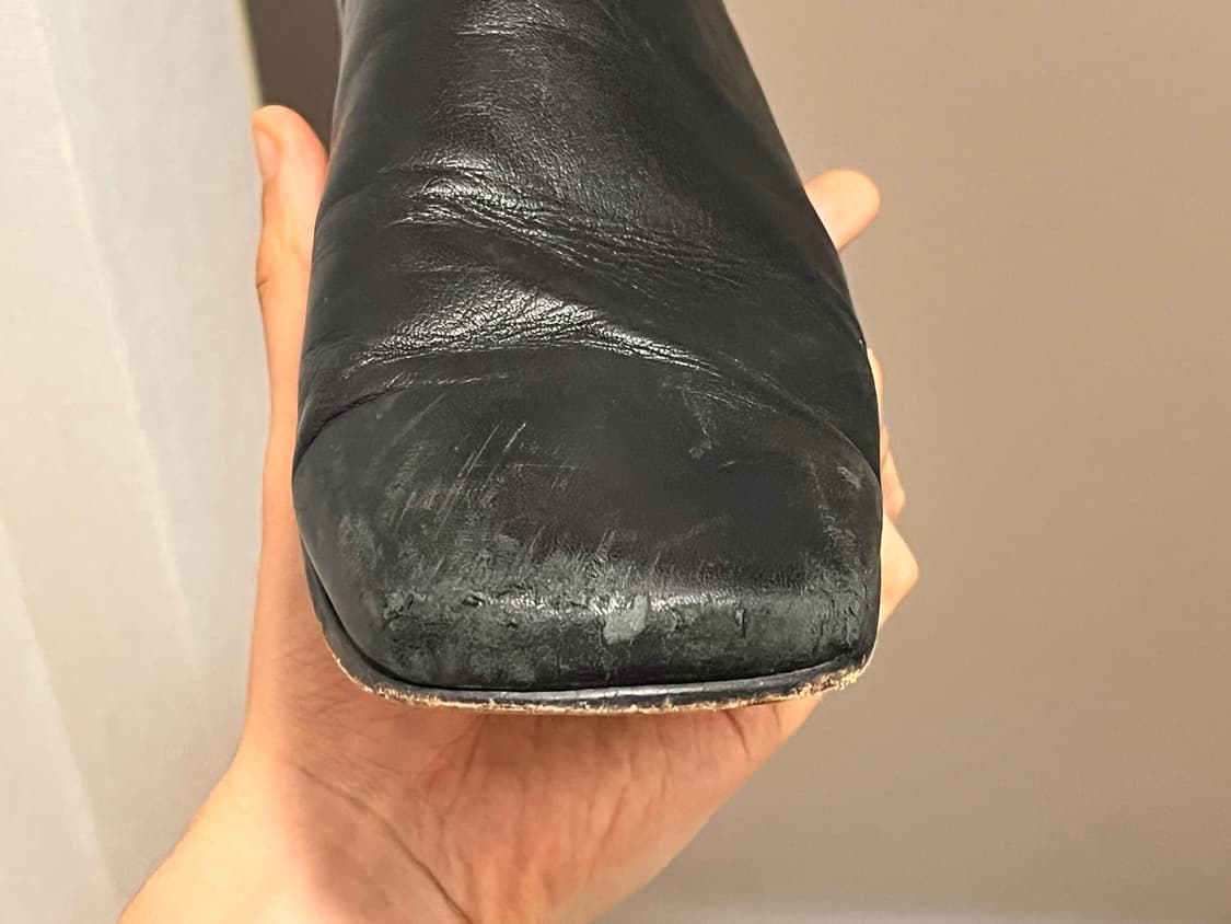 280) 가죽 스퀘어 플랫 슈즈 상품이미지4