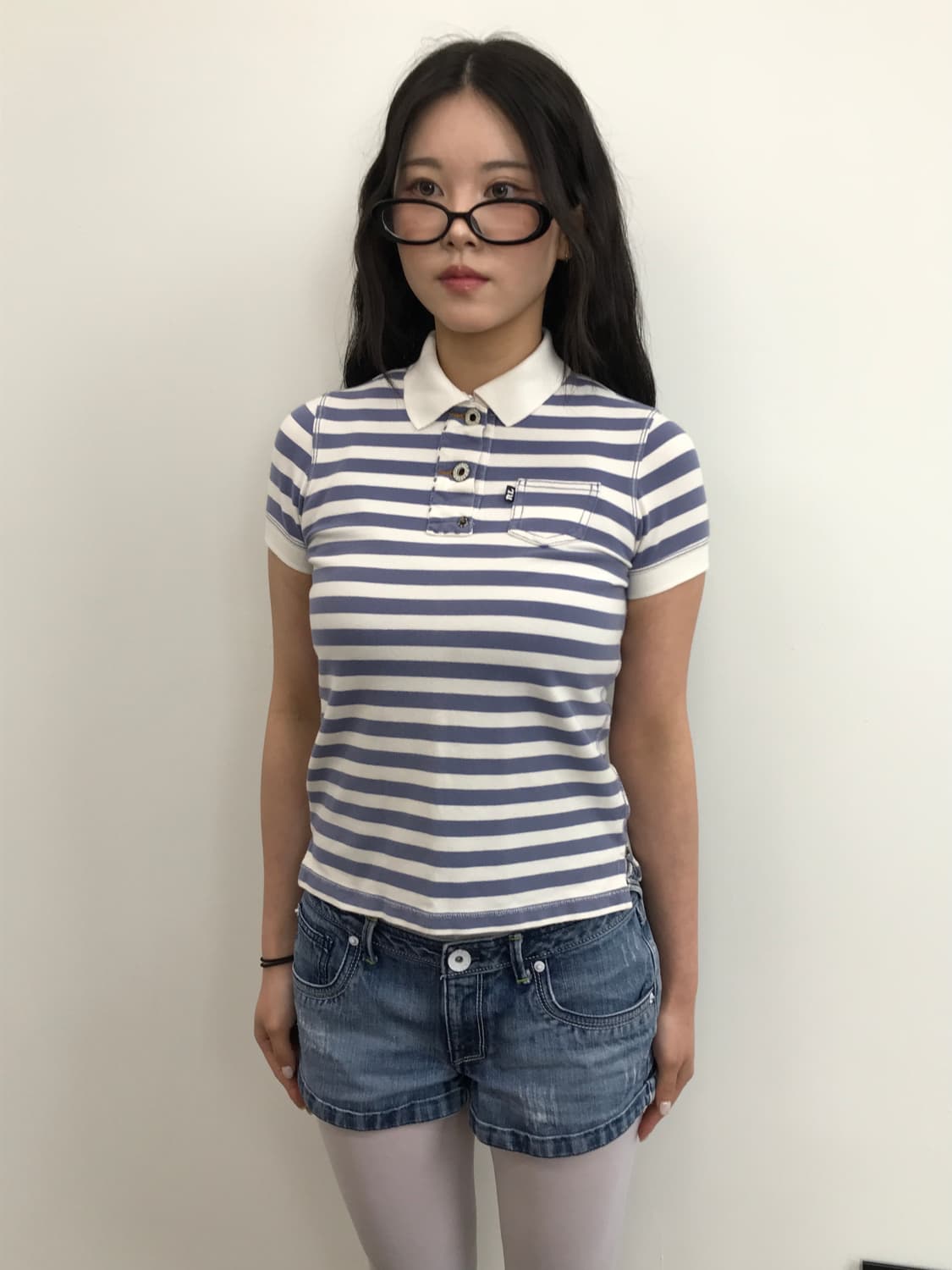 Polo Jeans Blue Stripe Fitted Polo Shirt 상품이미지1