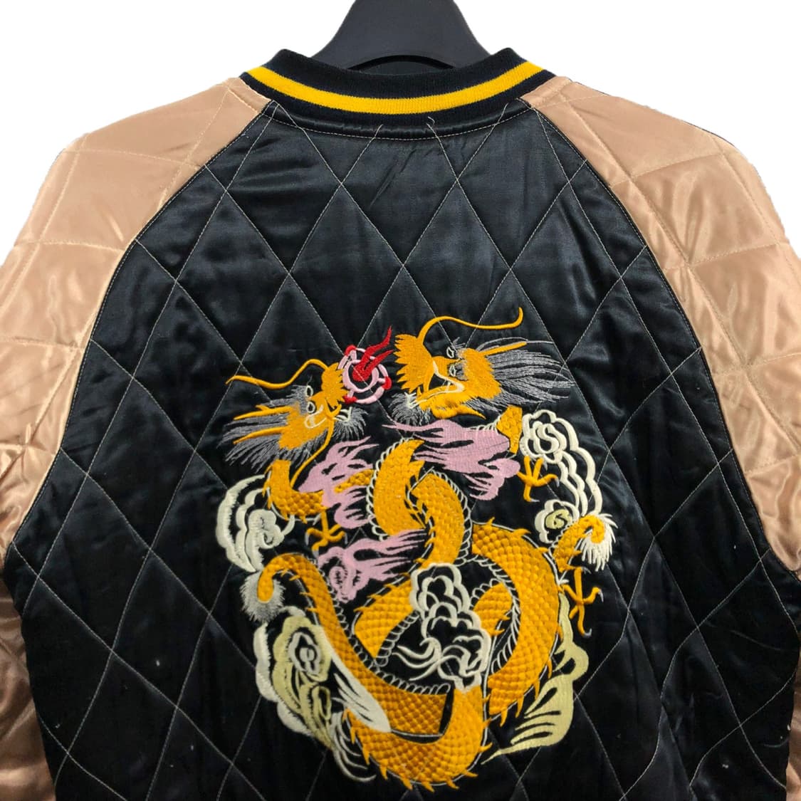 L 일본 빈티지 리버시블 퀼팅 스카쟌 점퍼 상품이미지6