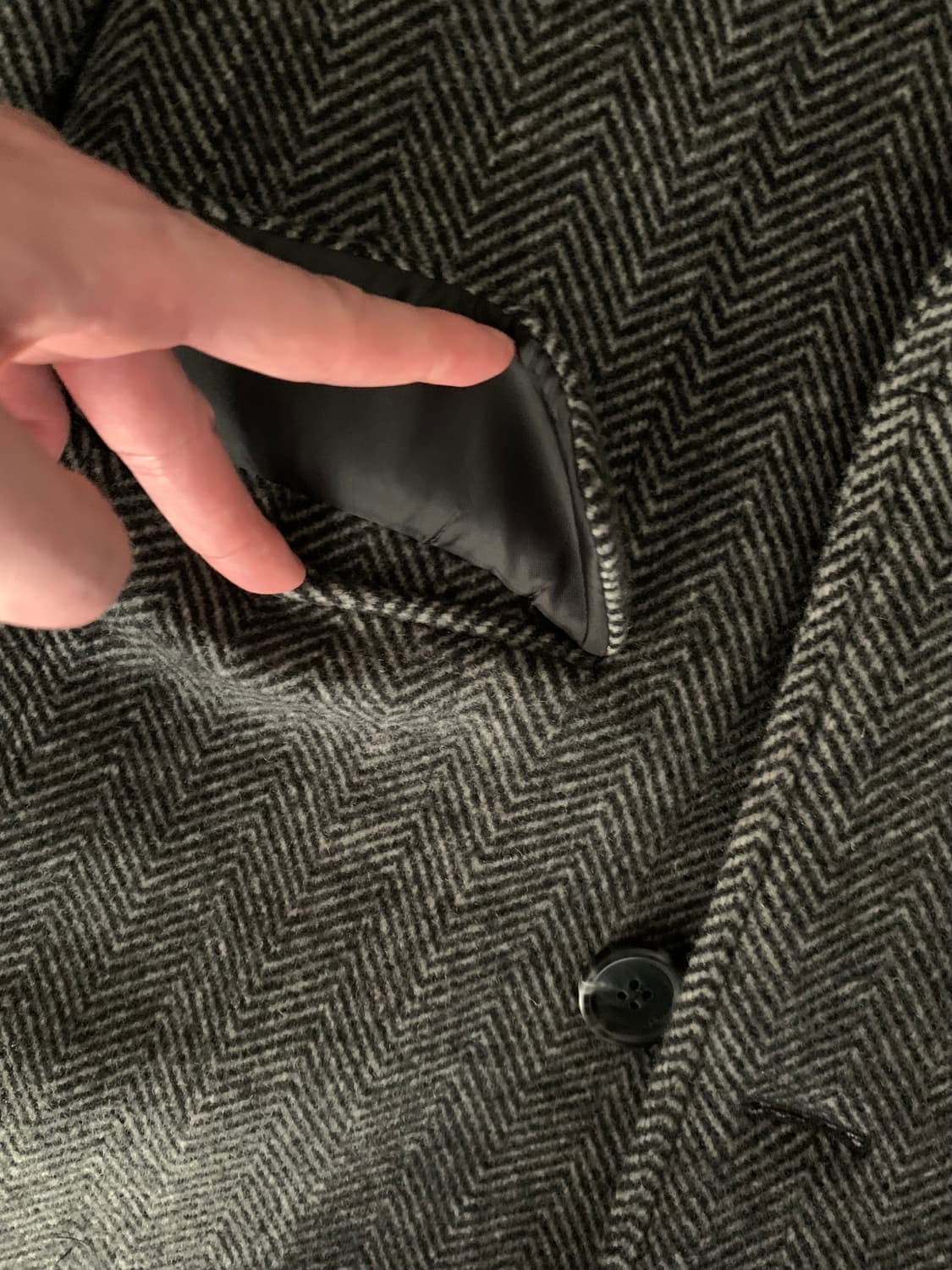 세비지 SAVAGE 헤링본 더블 롱 코트 L 상품이미지5