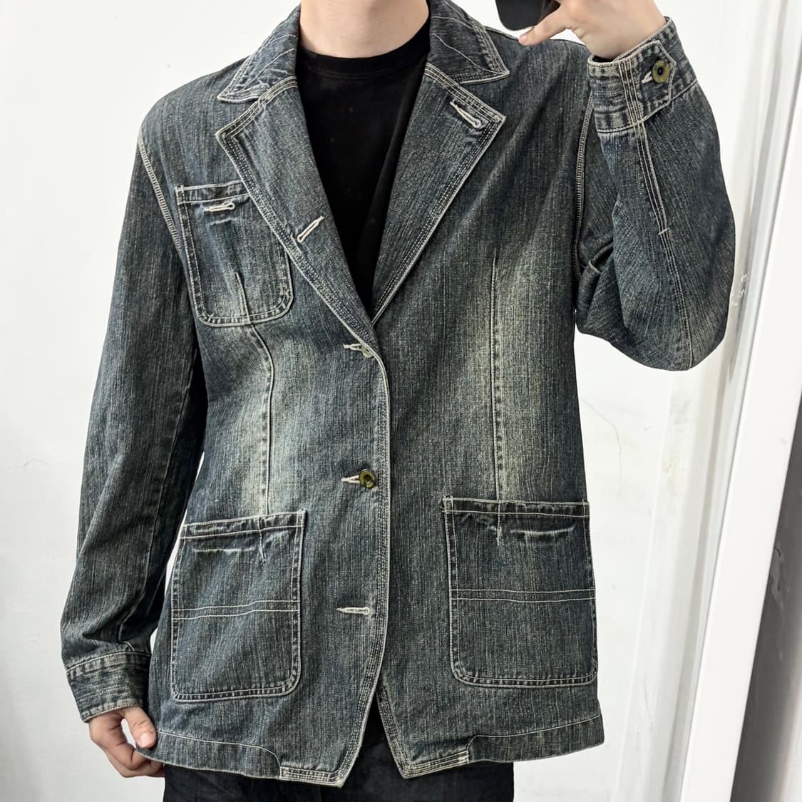 리바이스 워시드 데님 워크 블레이저 자켓 상품이미지2