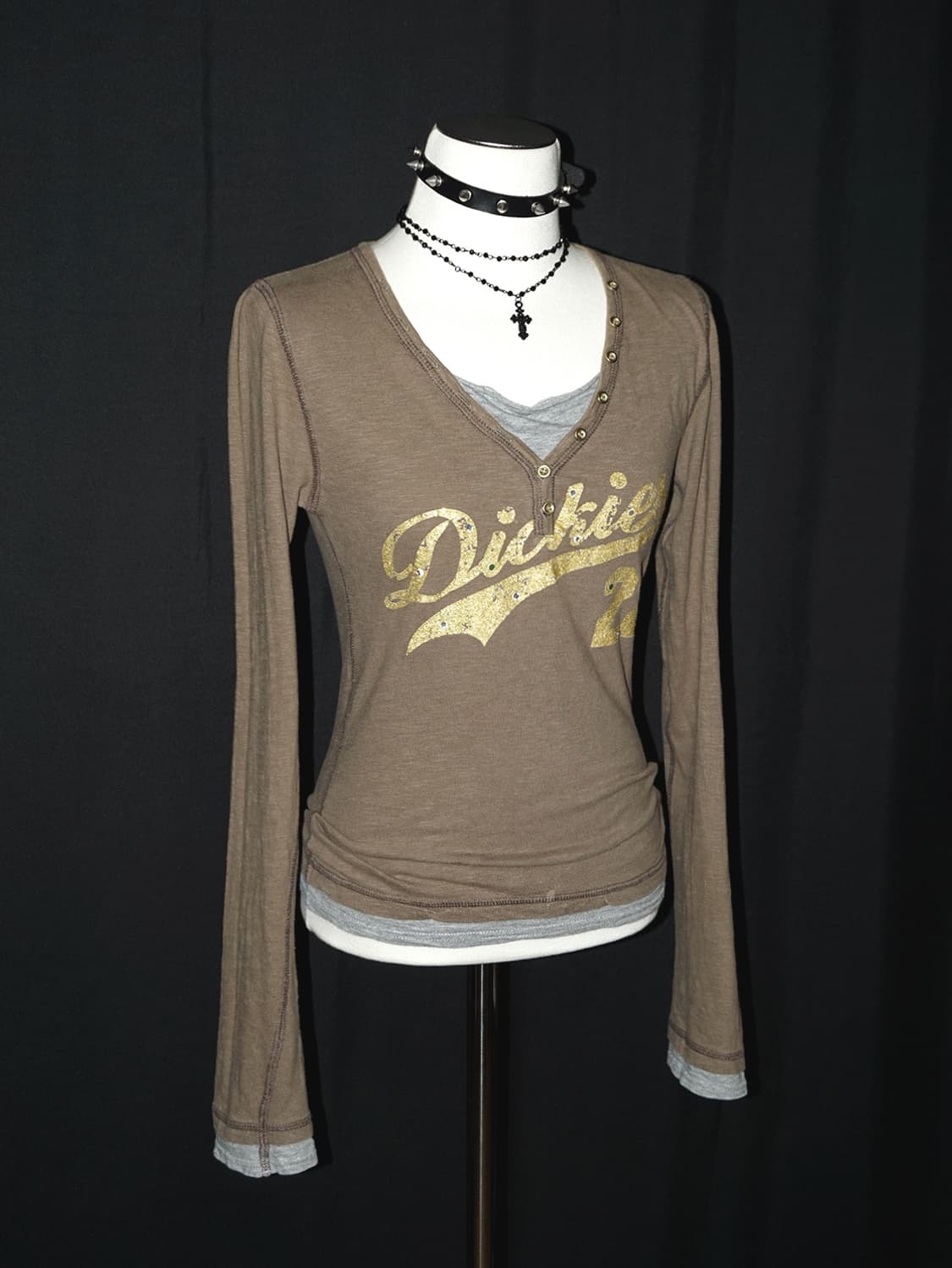 (dickies) y2k glitter lettering t  상품이미지3