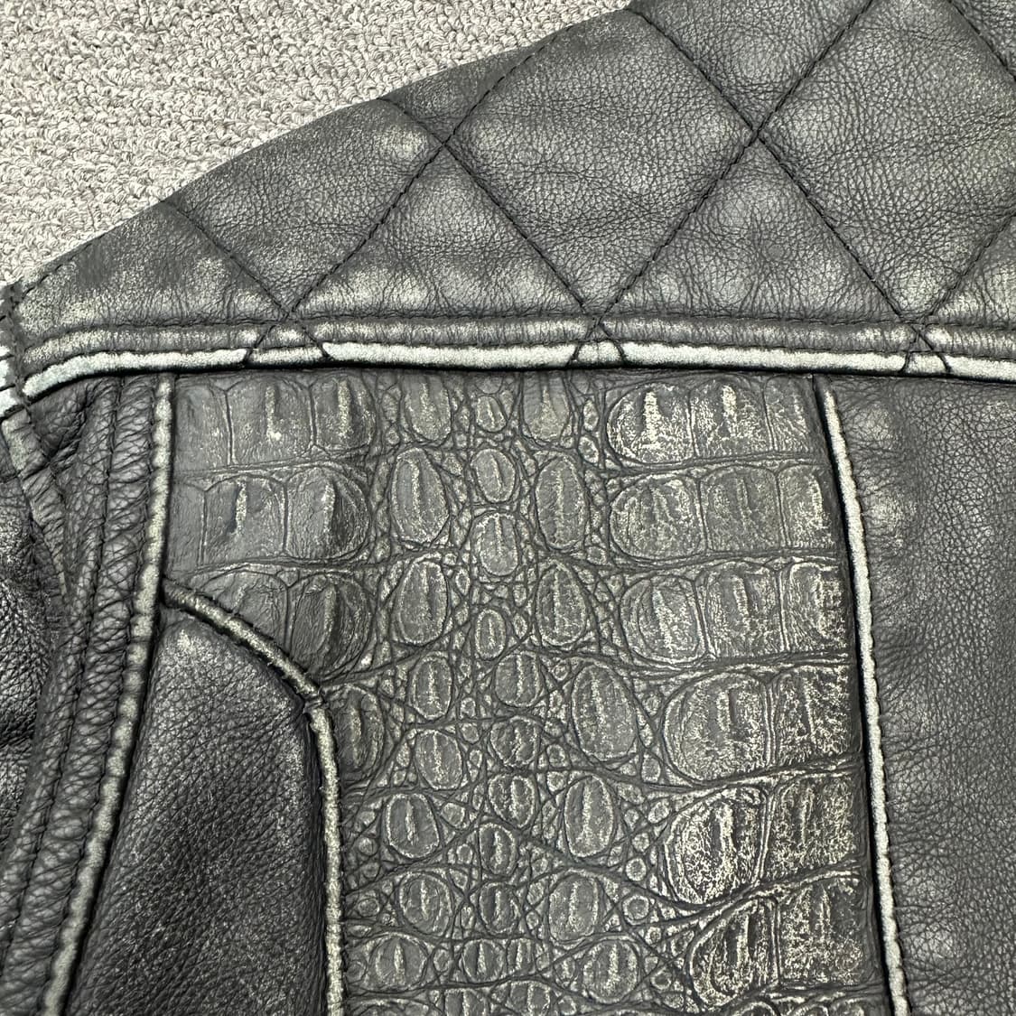 알렌네즈 바이커 가죽자켓 상품이미지5