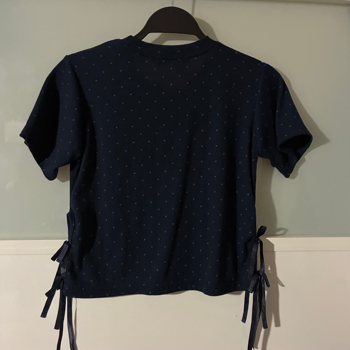 Navy ribbon dot T 상품이미지2