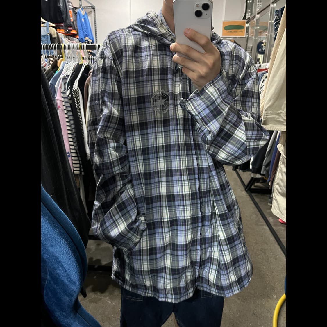 컨버스 빈티지 체크 후드 자켓 상품이미지3