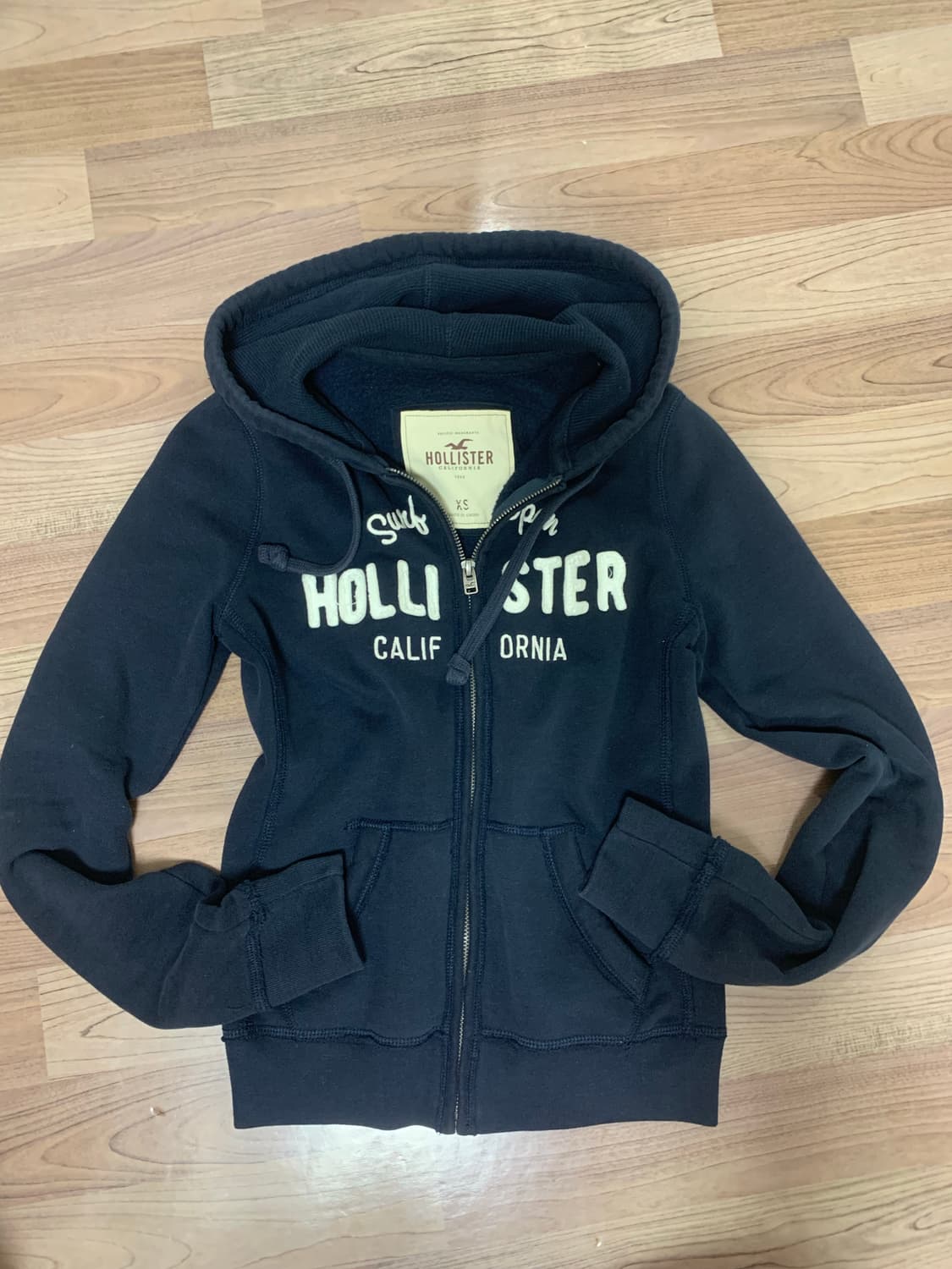 홀리스터 후드집업,네이비,XS 상품이미지5
