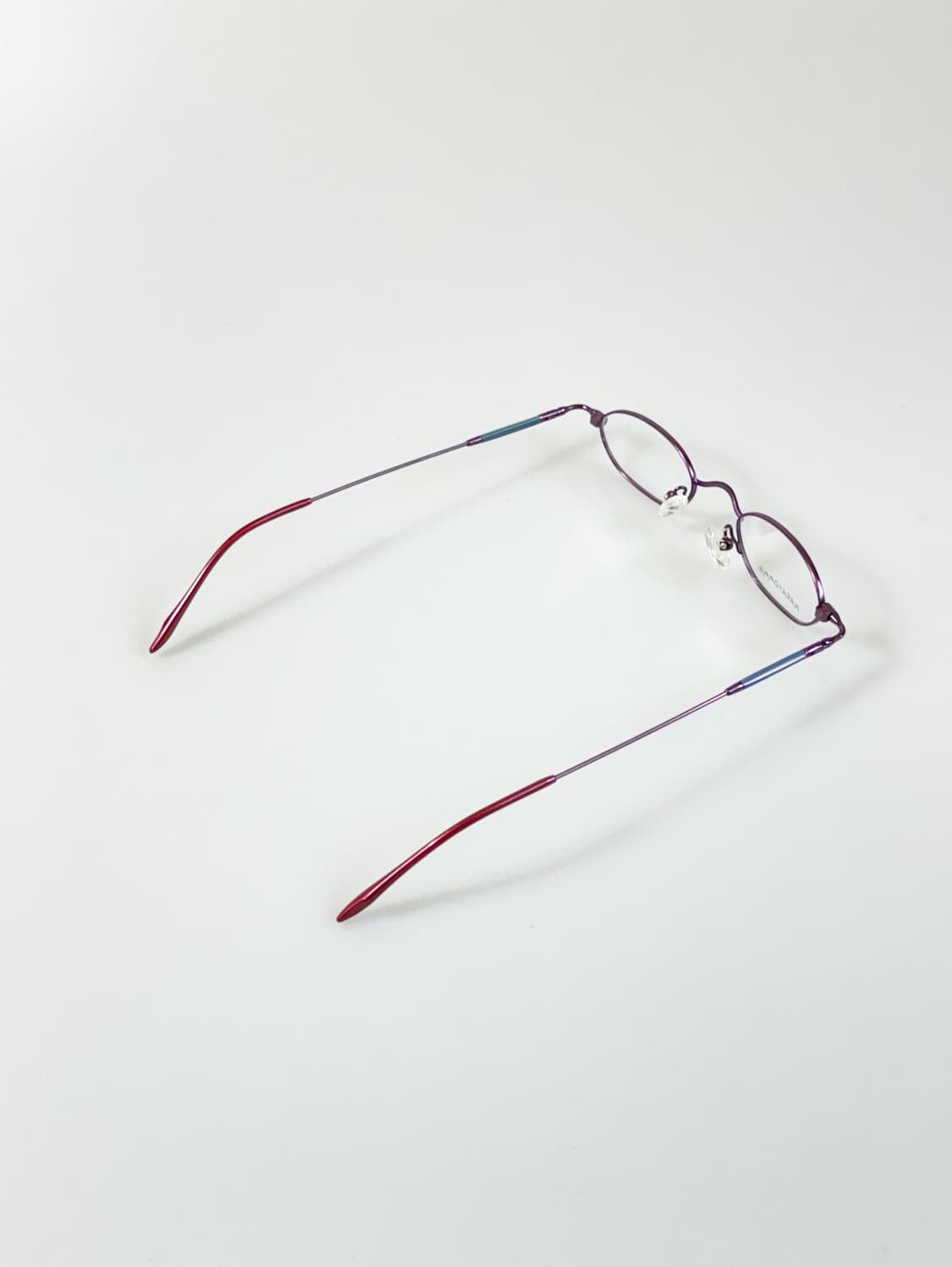 90s KARAYOKKO 스틸퍼플 슬림 프레임 빈티지 안경 상품이미지4