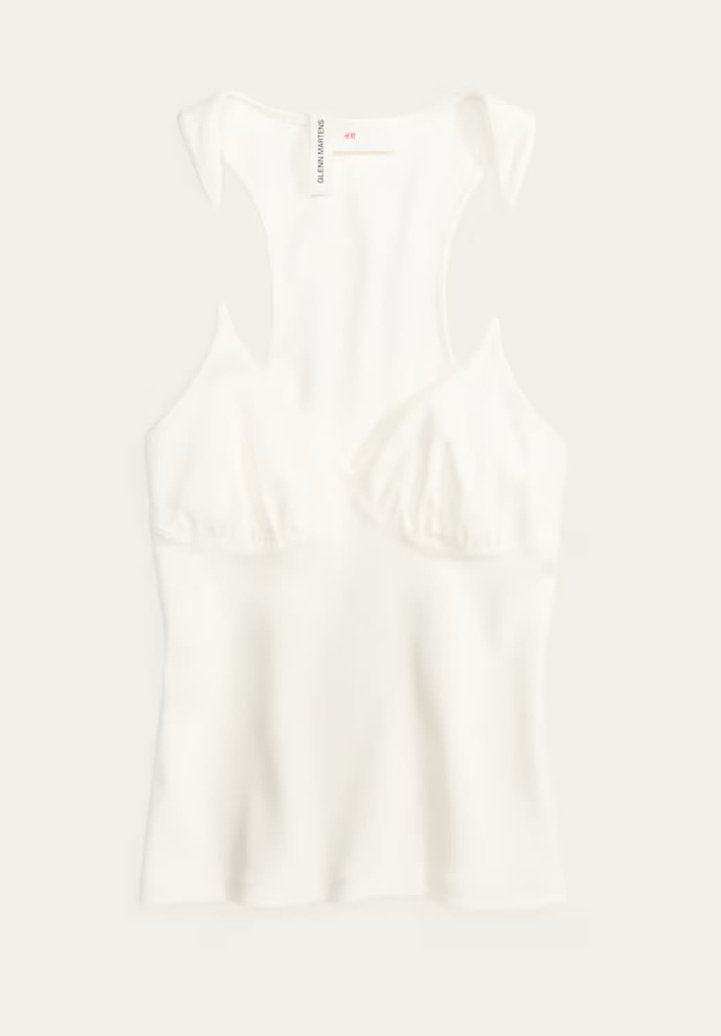 H&M 글렌 마틴스 시그니처 슬리브리스 화이트 탑 L 상품이미지2