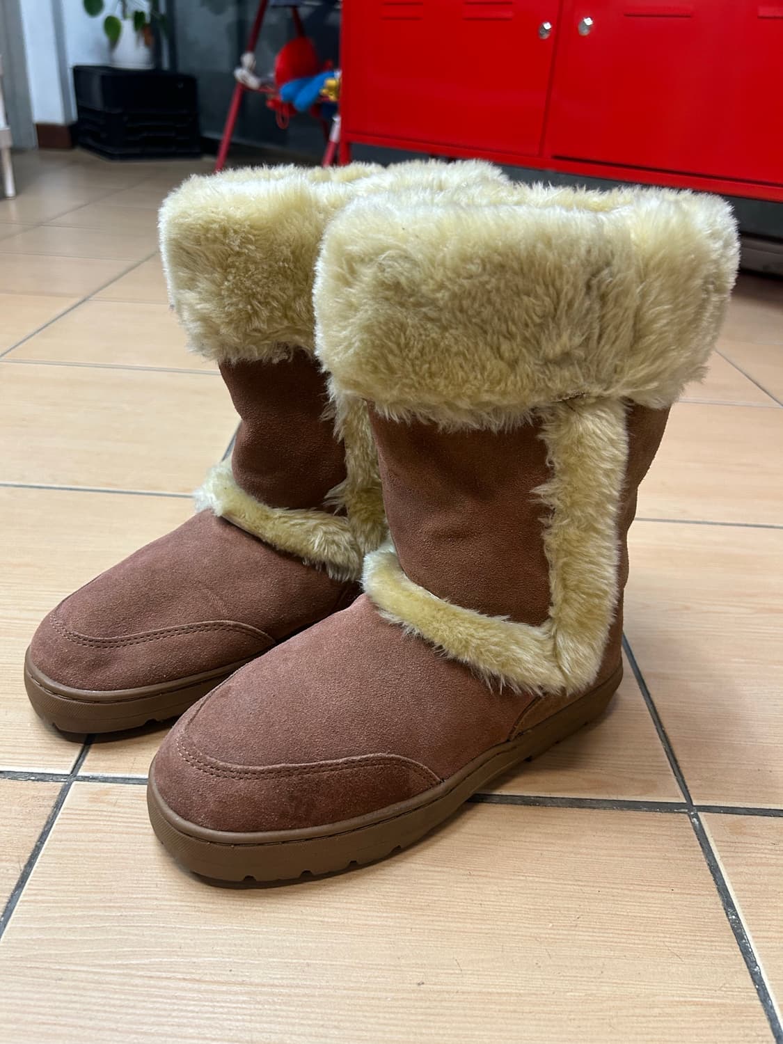 스웨이드 퍼부츠  상품이미지1