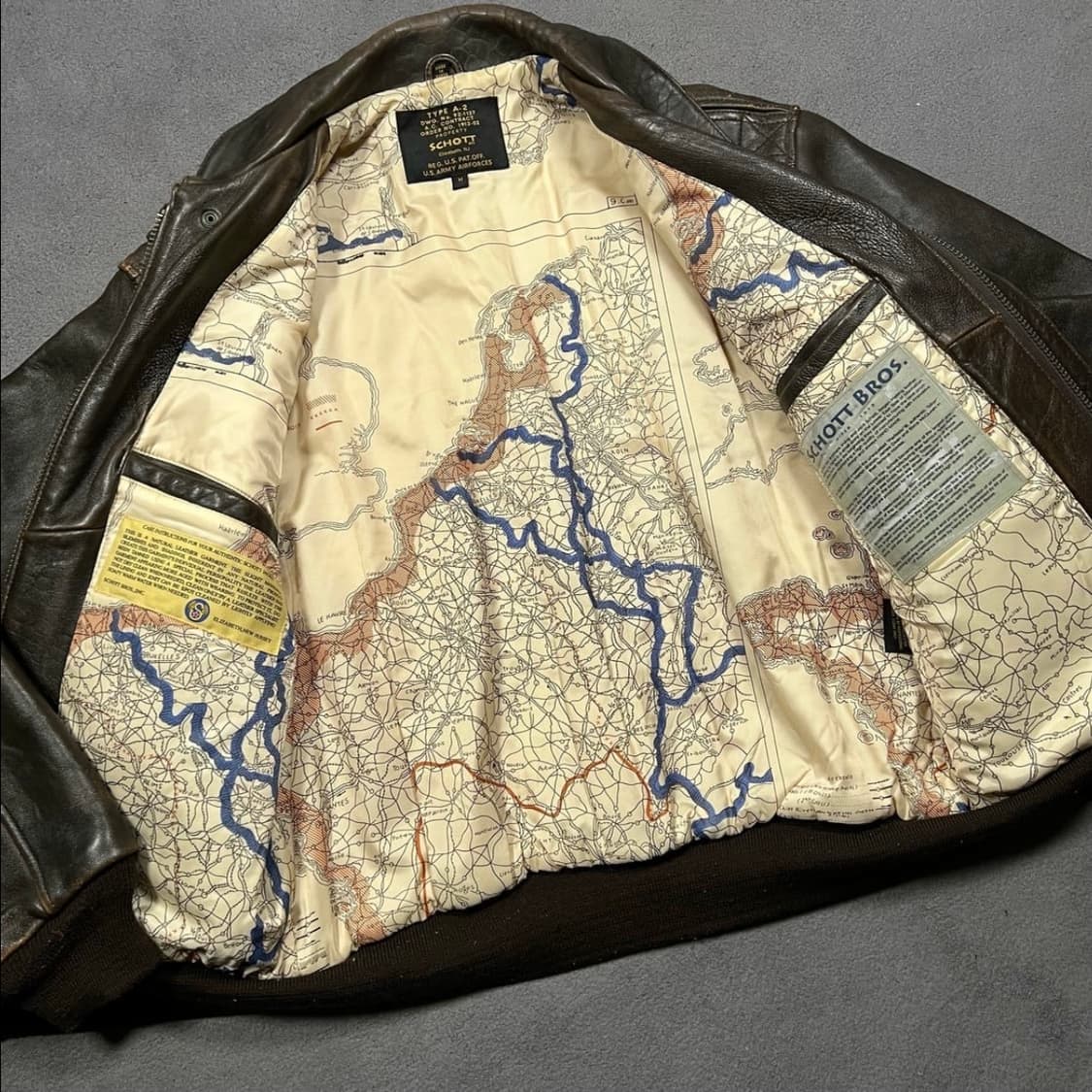 [90s Schott A-2 leather jacket] 상품이미지4