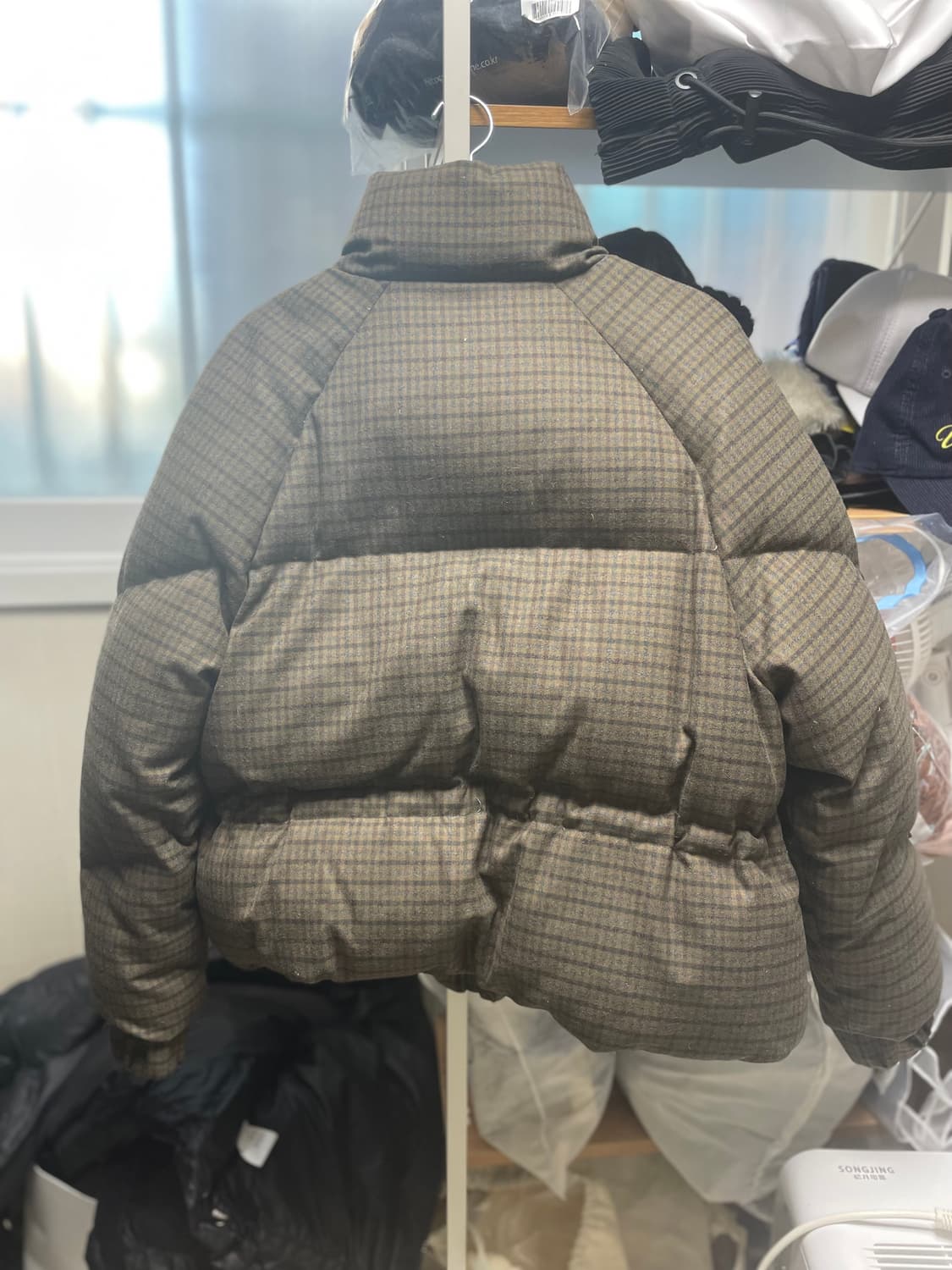 낫띵리튼 nothing written 체크 패턴 구스다운 패딩 상품이미지9