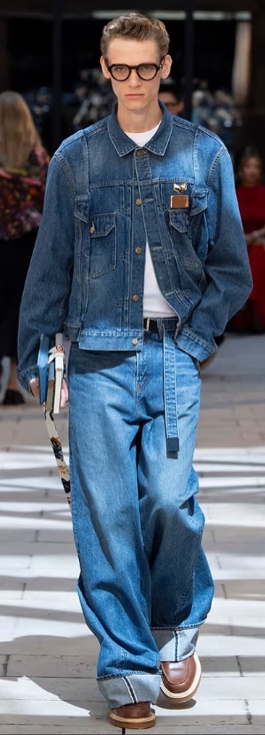 사카이 리바리스 데님 팬츠 블루 상품이미지2