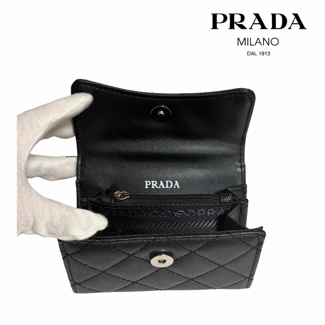 프라다뷰티 캐비어 카드동전 지갑 반지갑 상품이미지3