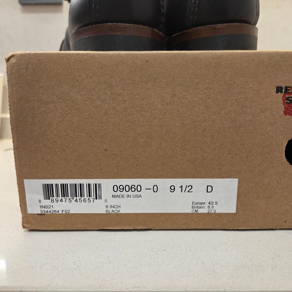 레드윙 벡맨 플랫박스 9060 블랙 클론다이크 9.5 상품이미지4