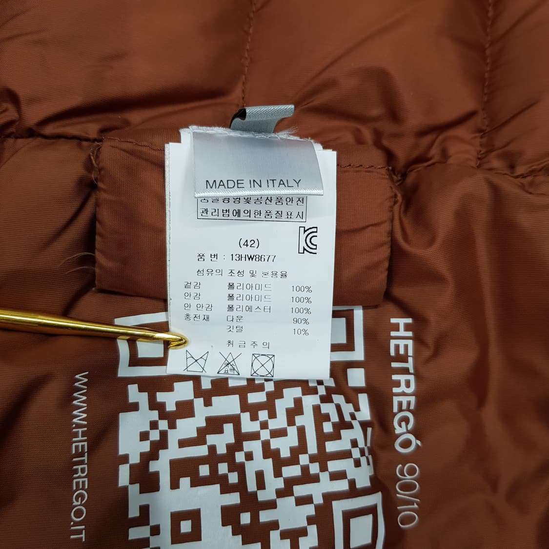 HETREGO  구스다운 후드 경량 패딩 베스트 IT 42사이즈 상품이미지7