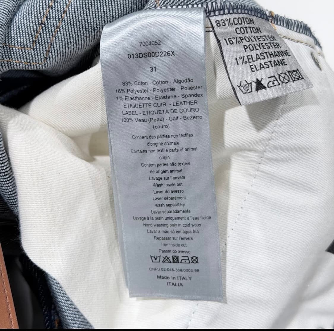 [새상품급 S+]디올 슬림핏 오블리크 데님 상품이미지9