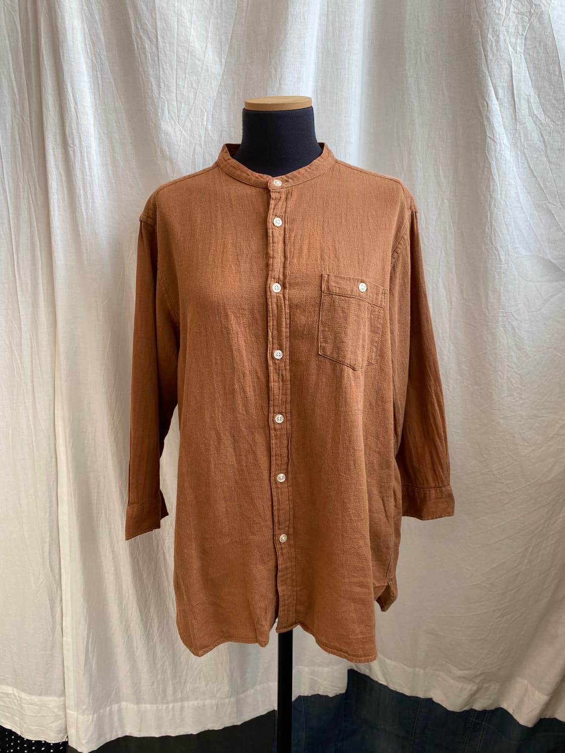 RAGEBLUE 면린넨혼방 셔츠(L) 상품이미지3