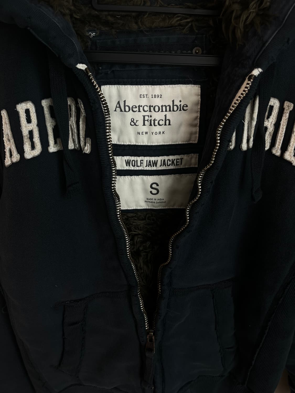 아베크롬비 울프죠 네이비 후드집업 [S] 상품이미지5