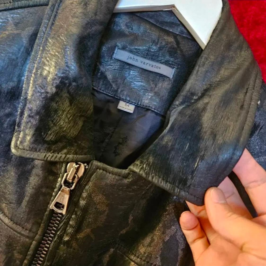 존바바토스 양가죽 프리미엄 라이더자켓 52size 상품이미지3