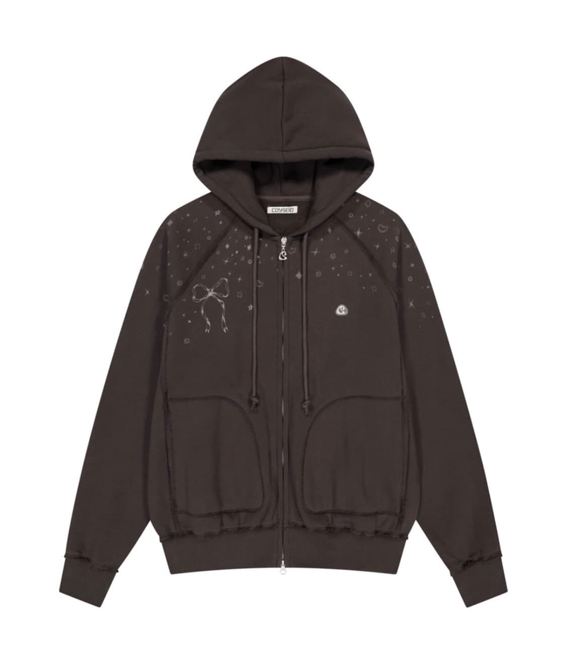 코이세이오 트윙클 후드집업 브라운 상품이미지1