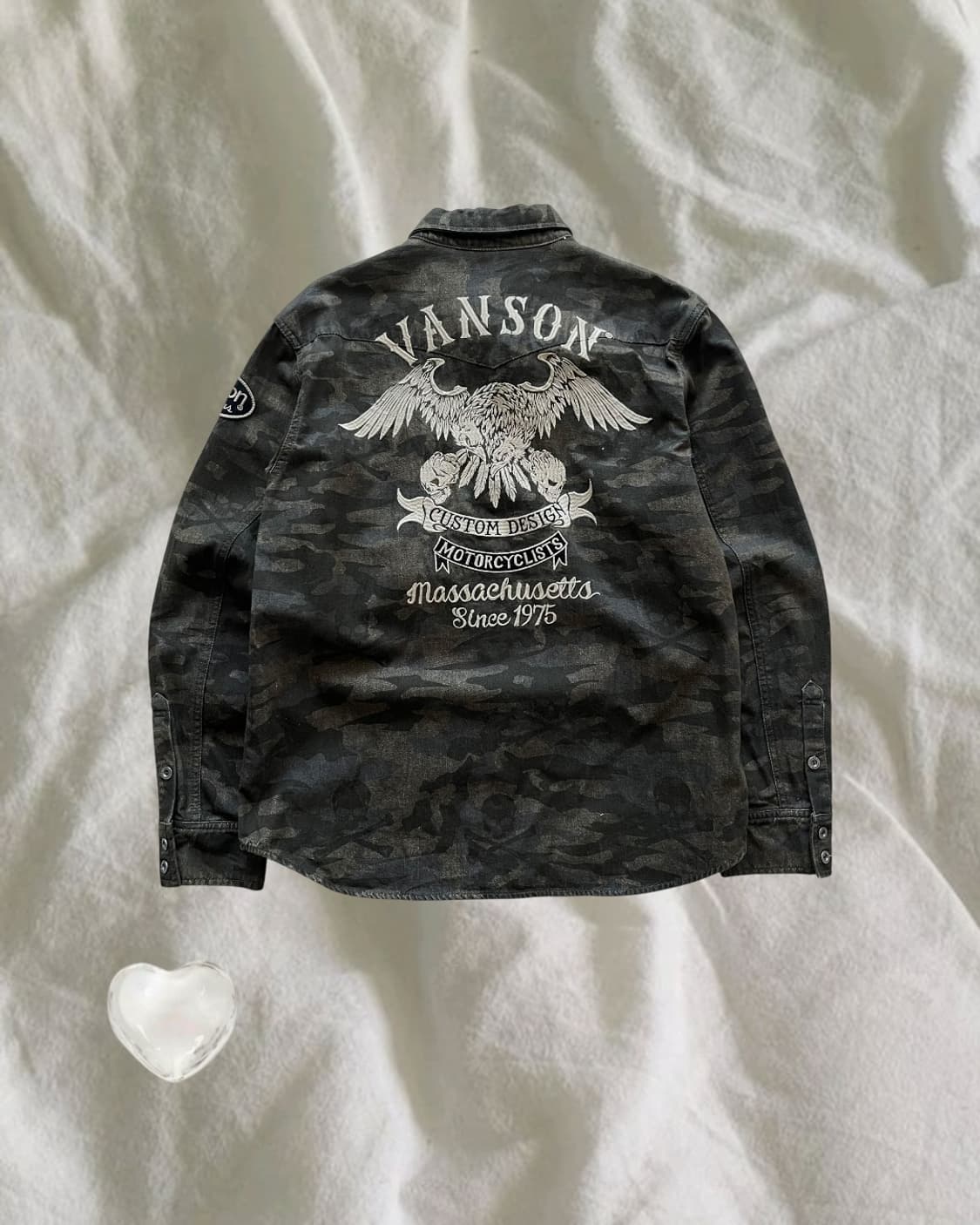 Vanson Leathers . 밴슨 스컬카모 셔츠 상품이미지2