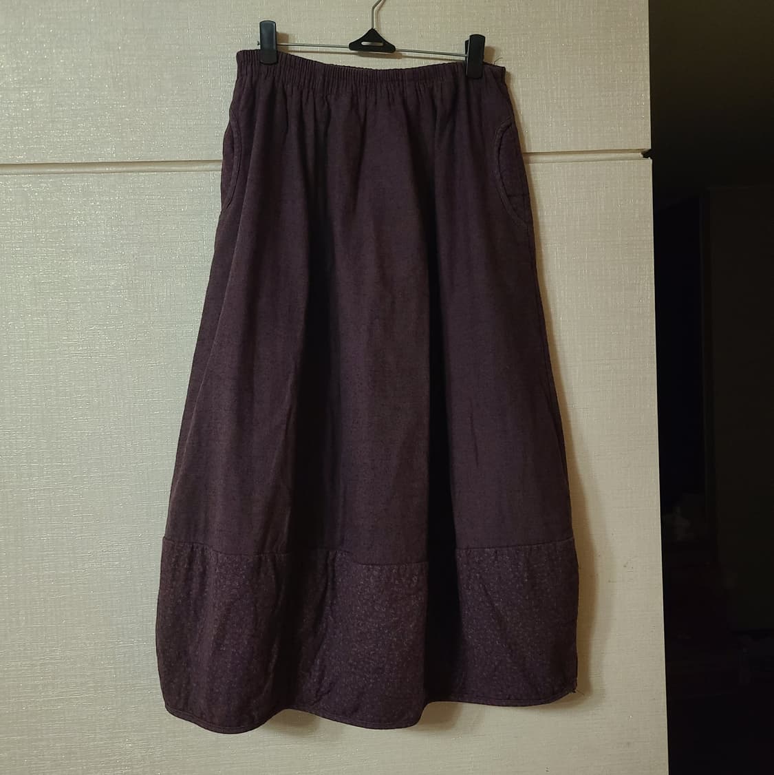 빈티지 항아리 벌룬핏 누빔 잔꽃 롱스커트 치마 할미룩 모리걸 겨울 상품이미지1
