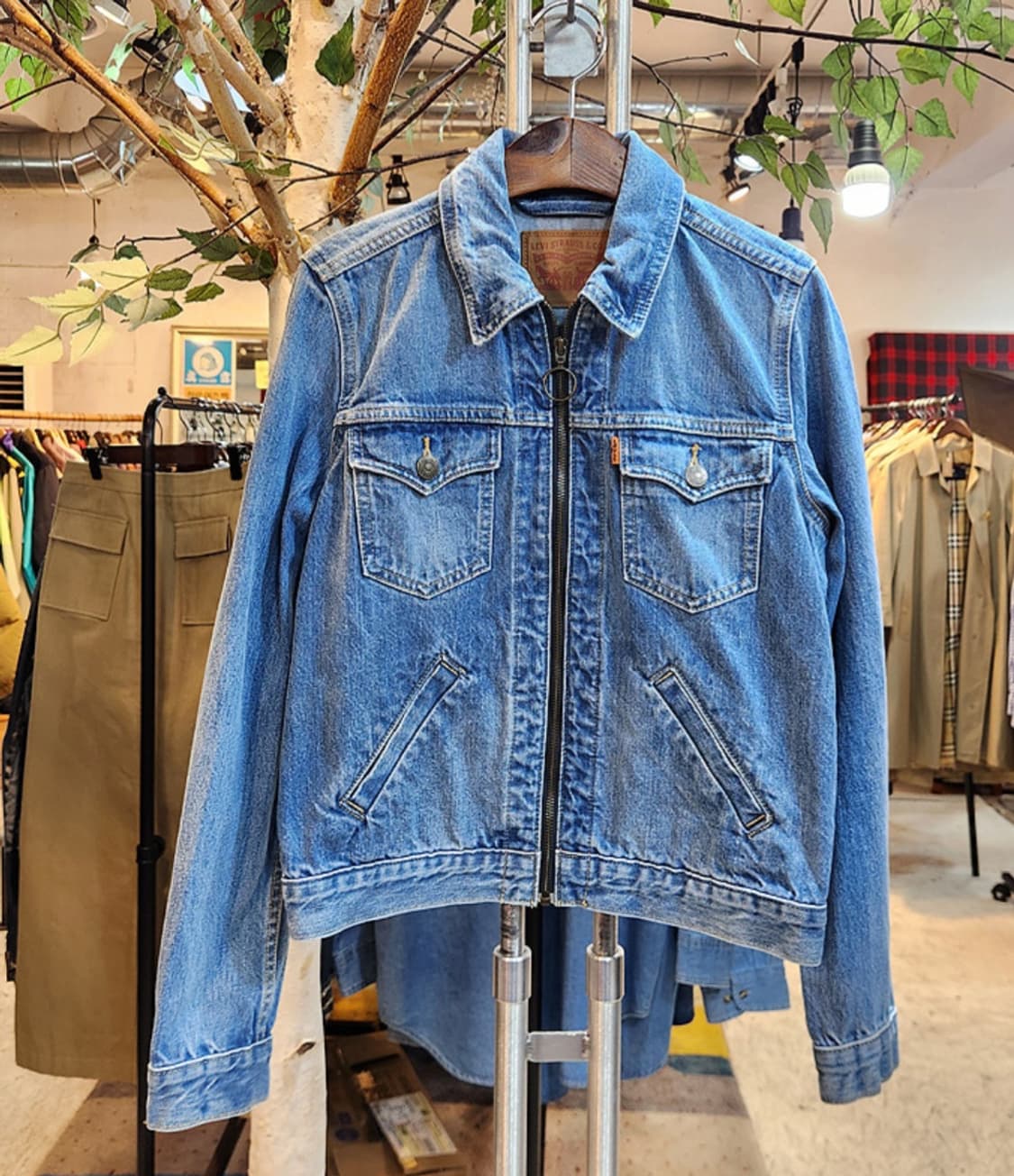 LEVIS 리바이스 오렌지 탭 지퍼 데님 자켓 상품이미지1