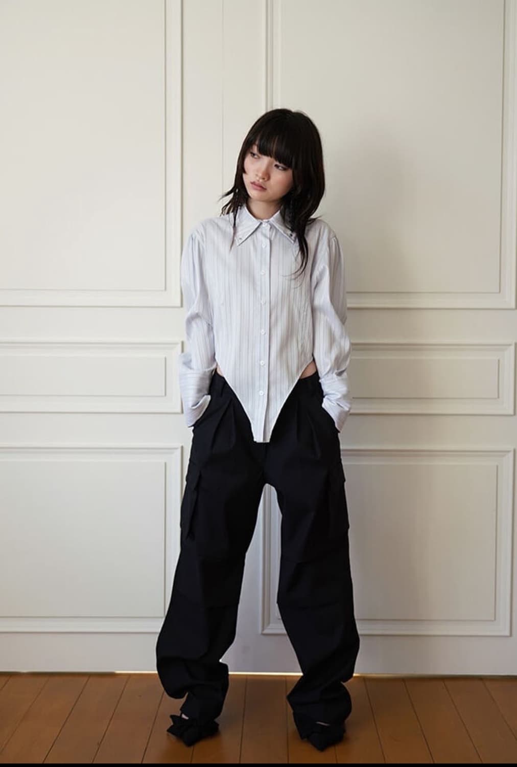 구해요) 데어드 BIKINI LINE METAL STRIPE SHIRT 상품이미지1