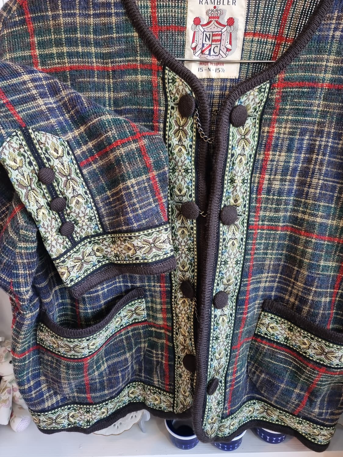 니콜클럽 램블러 울 체크 자켓 상품이미지3