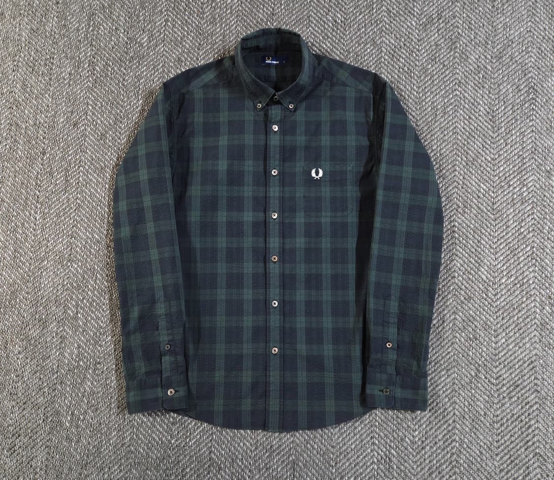 프레드페리 블랙와치 타탄체크 시어커버 셔츠 상품이미지1